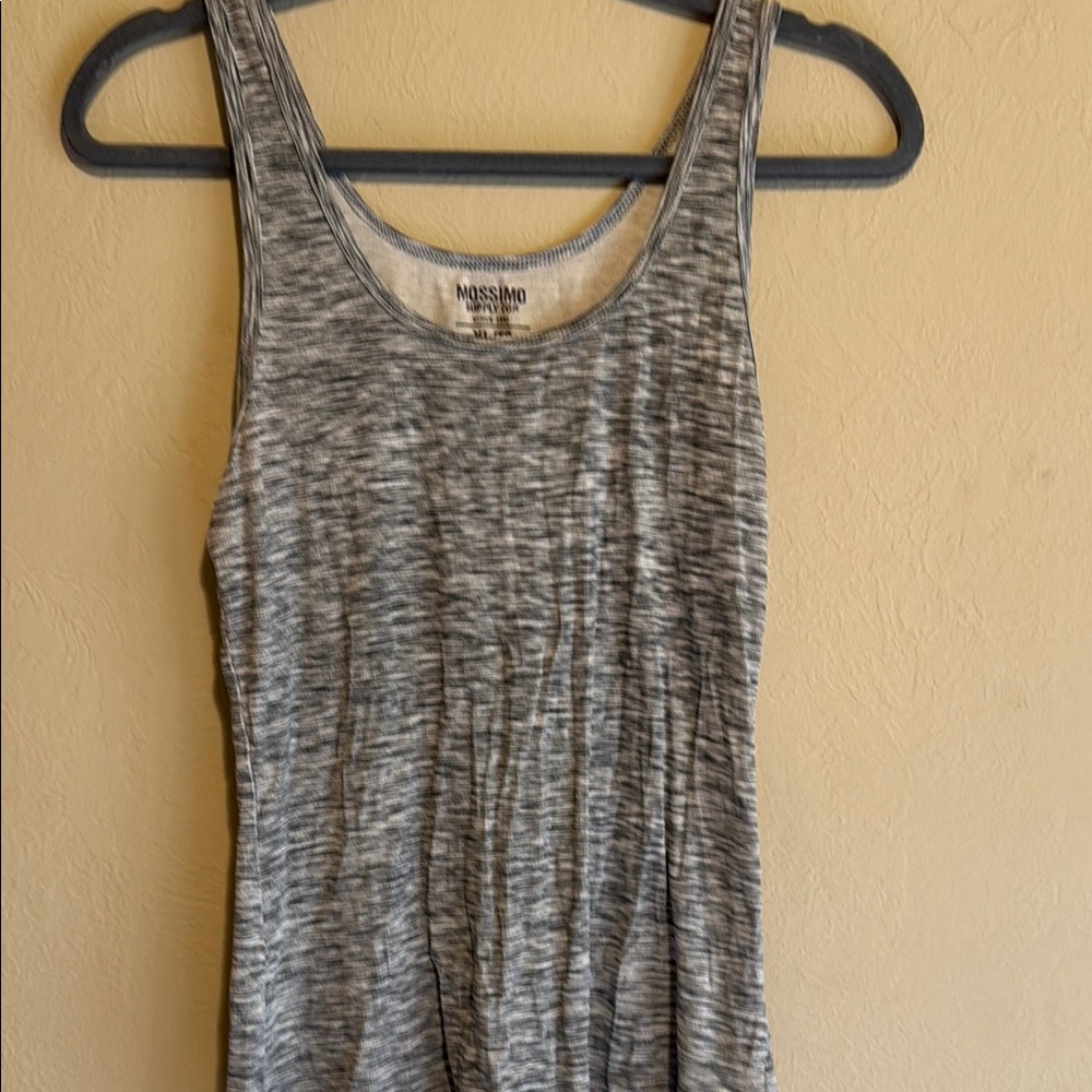 Mossimo Supply Co. Gray Ribbed Sleeveless Tank Top